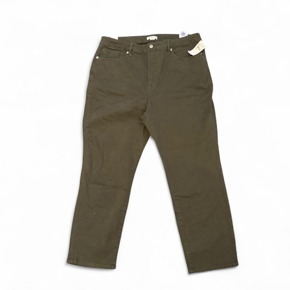 Good American Women’s Pants Size 18 Green Good Classic High Rise Skinny Gap Proo